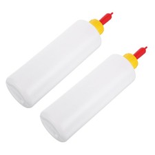 2Pcs Plastic Goat Lamb Feeding Bottles Reusable Small Animal Teat Design