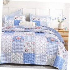 Quilt Sets Size Floral Quilt Set 2 Pieces Bedding Set Bedspreads Twin Blue
