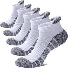 Ankle Socks Thick Cushioned Low Cut Sports Socks, 5 Pairs