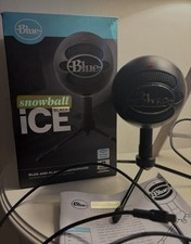 Blue Snowball iCE Black USB Microphone Gaming Streaming Podcast PC Mac Box