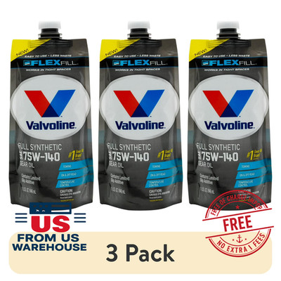Valvoline 75W-140 Gear Oil 3 Pack 1QT FlexFill Full Synthetic GL-5 LS