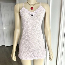 Vintage Victoria's Secret y2k 2000's baby pink babydoll lingerie slip dress, md