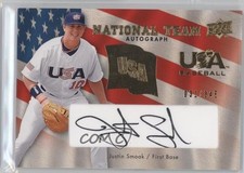 2008 Upper Deck USA Baseball National Team Black Ink /345 Justin Smoak Auto n8a