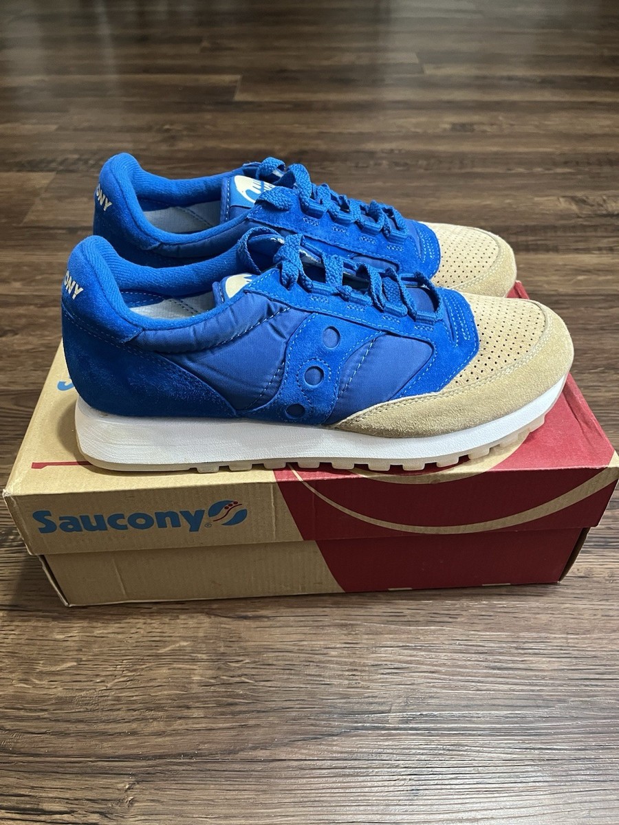Saucony Anteater Jazz Sand And Sea Men Sz 9.5 Beige Blue 70137-1