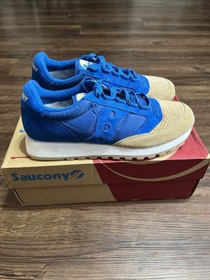 Saucony Anteater Jazz Sand And Sea Men Sz 9.5 Beige Blue 70137-1