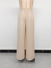 Solid Color Women's Straight Leg Trousers Moderate Elasticity Regular Length