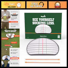 Portable Golf Alignment Mirror with 2 Rods - Swing Putting Training Aid Tool