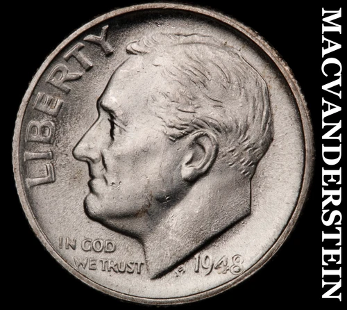 1948-S Roosevelt Dime- Silver- Choice Gem Brilliant Uncirculated Luster #i9820