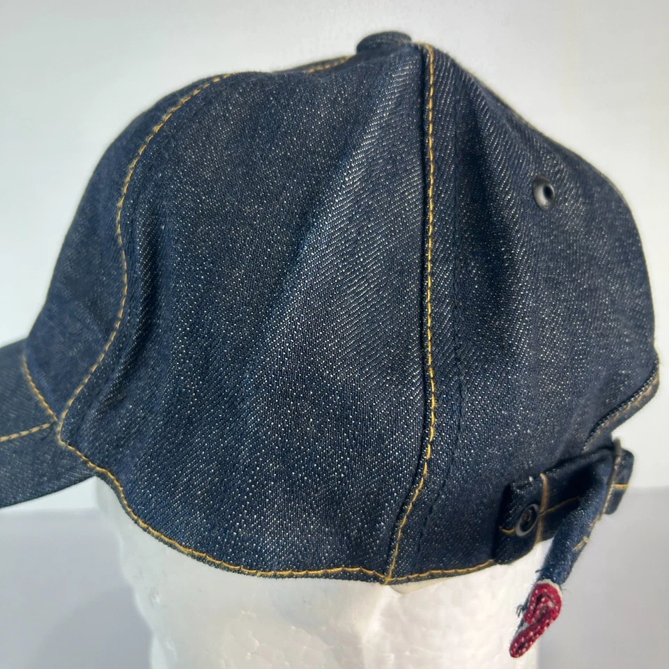 Gorra de mezclilla con ribete índigo crudo G-Star sombrero ropa de trabajo Davenport anuncio ajustable Foto 4 de 4