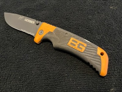 Gerber Bear Grylls Scout Pocket Knife High Carbon Blade Rubber Handle