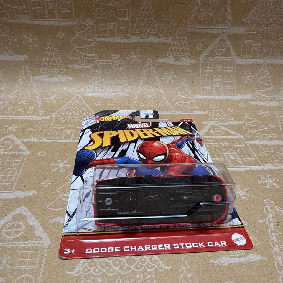 Mattel Hot Wheels Spider-Man Dodge Charger Stock Car Marvel 1/5 Foto 3 de 3