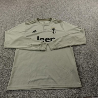 Juventus Soccer Jersey Mens L Beige Long Sleeve Adidas Ronaldo