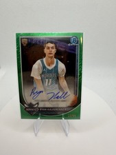 2025-26 Bowman Chrome Basketball Ryan Kalkbrenner Green Shimmer Rookie Auto /99