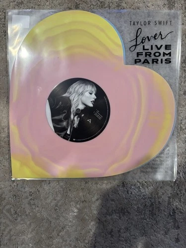 Taylor Swift Lover Live From Paris Heart Shaped 2025 Vinyl RARE NEW Pink & Blue