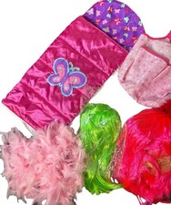 Kids Dress Up Lot Princess Costume Wigs Feather Boas Accessories Bundle