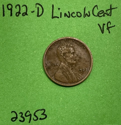 1922 D Lincoln Wheat Cent / Penny 1c Vf Very Fine