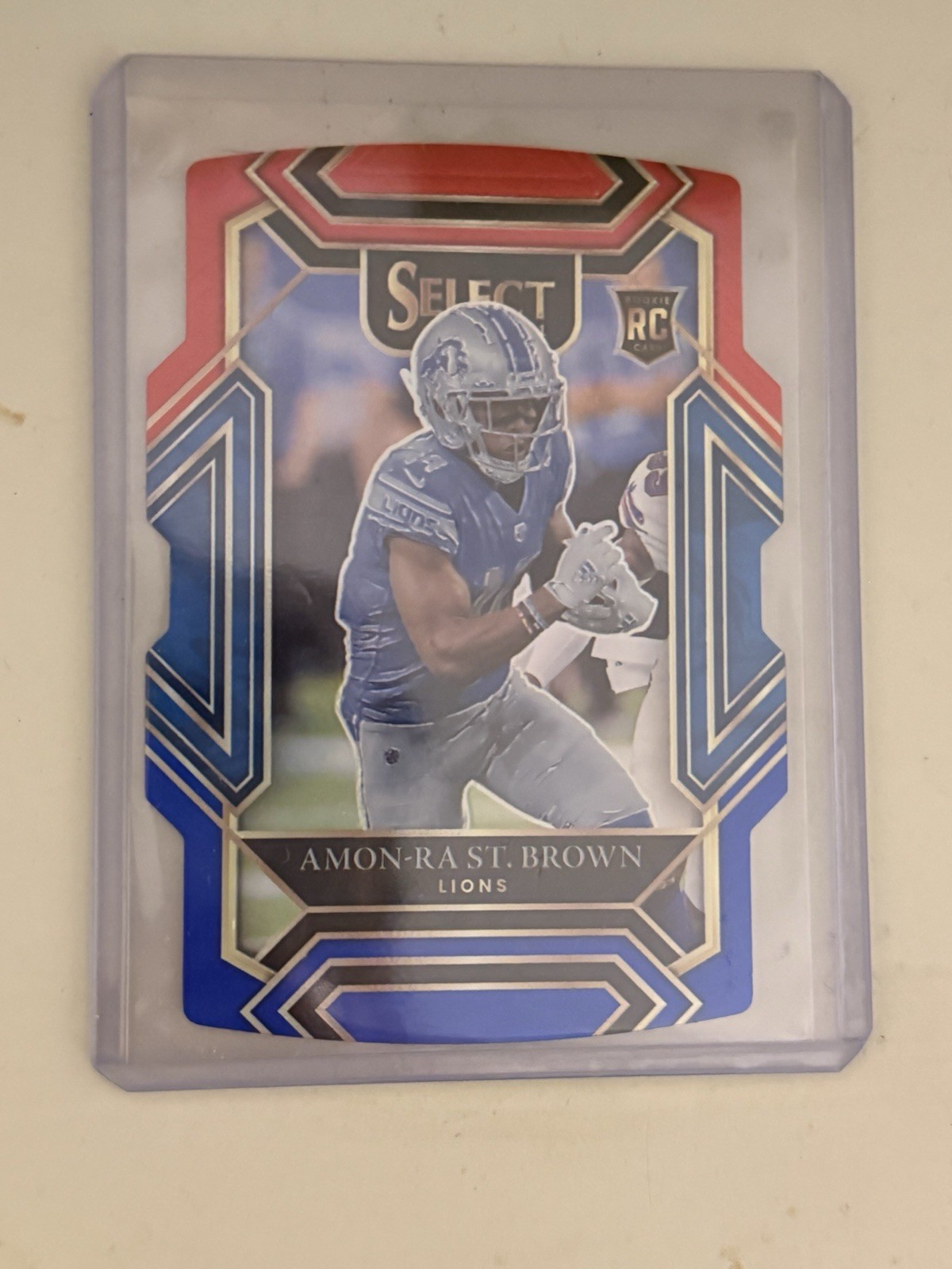 2021 Select Club Level Die-Cut Red Blue Prizm #273 Amon-Ra St. Brown RC Rookie