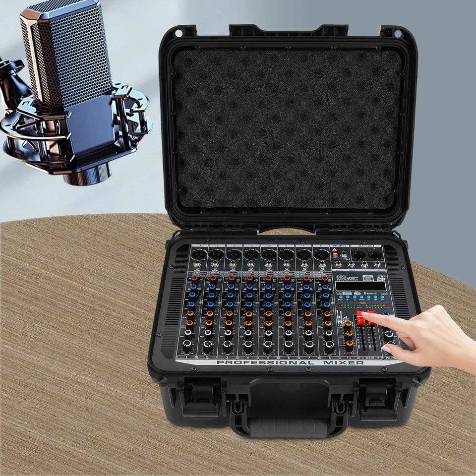 8-Channel Professional Bluetooth Live Studio Audio Mixer USB Mixing Console - Image 3 of 4