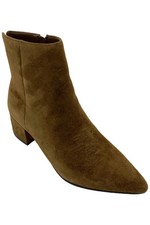 Marc Fisher Women's LTD Leather Ankle Boots Leonna-QV Dark Brown