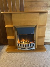 Freestanding Electric Fire with Wood Surround 