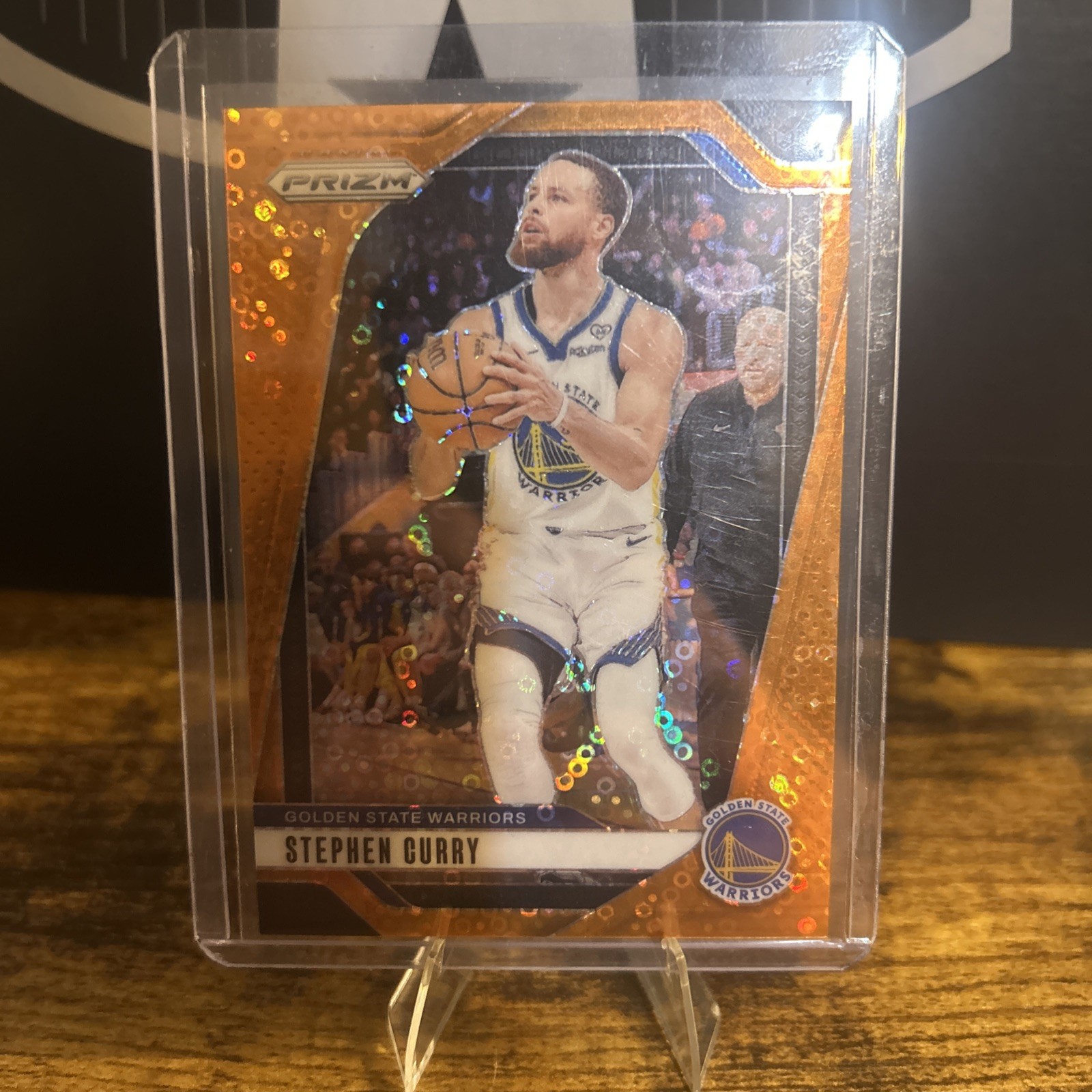 Stephen Curry 2024-25 Panini Prizm Fast Break Orange Disco Prizm /125 #134