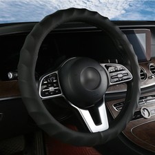 For Ford 15 Car Steering Wheel Cover Leather Perforated Non-slip Protector