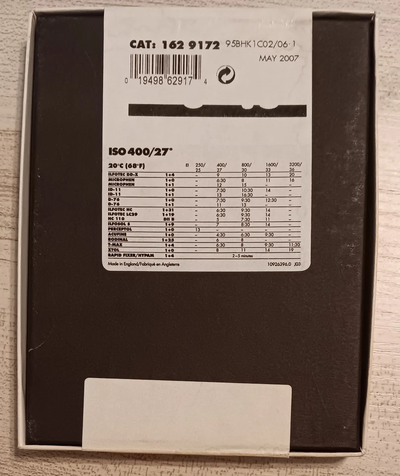 Ilford HP5 400 Plus B&W Negative Print Film 4 x 5, 25 Sheets   - Image 2 of 4