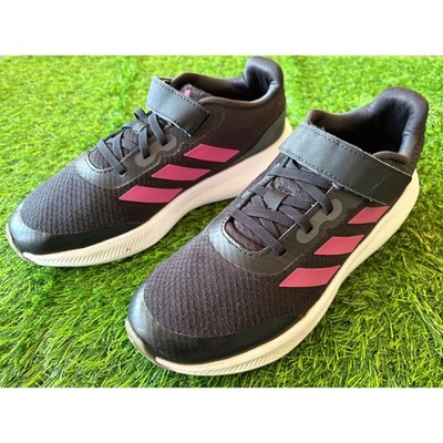 Adidas Cloudfoam Running Shoes Womens 6 Black Pink Mesh Sneakers GX6758