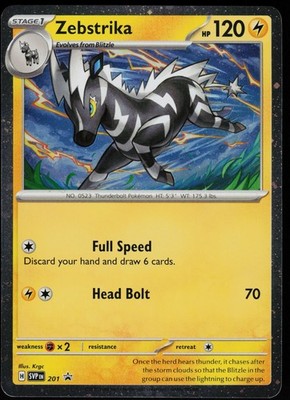 SVP: HOLO FOIL Zebstrika - (Cosmos Holo) #201 - Holo Rare