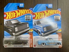 HOT WHEELS FACTORY SEAL 2025 83 CHEVY SILVERADO - Grey and Blue Lot Of 2