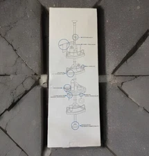 White Metal Tension Pole Shower Caddy with 4 Basket Shelves Adjustable 3.3 - 8ft