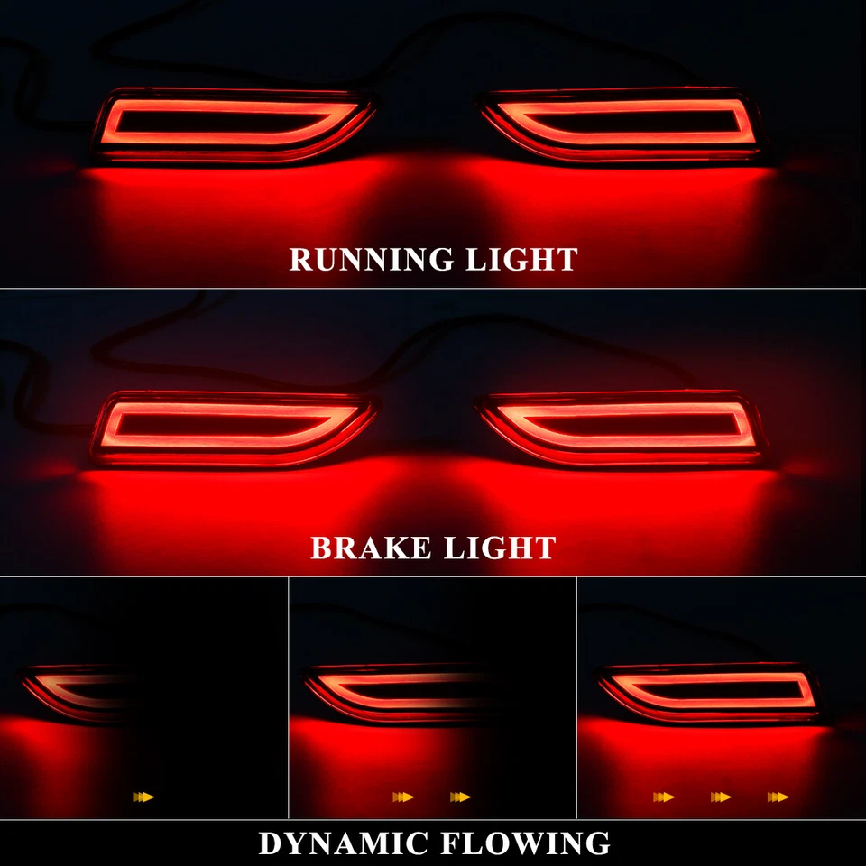 For 2011-2013 Toyota Corolla Lexus CT200h LED Rear Bumper Reflector Brake Lights - Image 2 of 4