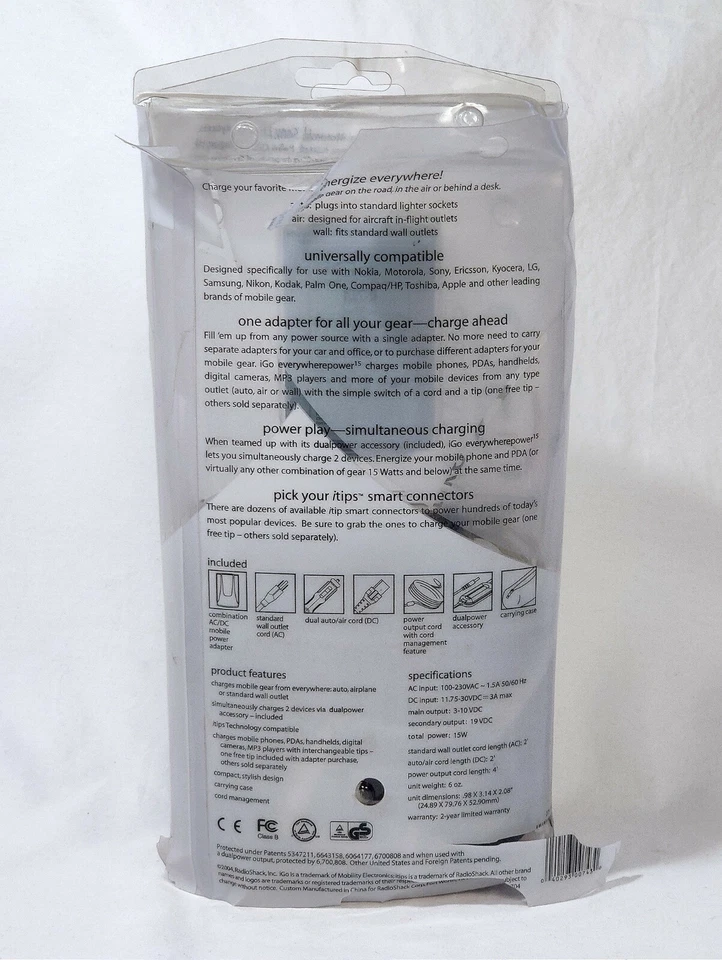 NUEVO iGo Everywhere Power Teléfono Móvil Kit de Carga Dual iTips Celular MP3 Viaje Foto 2 de 4