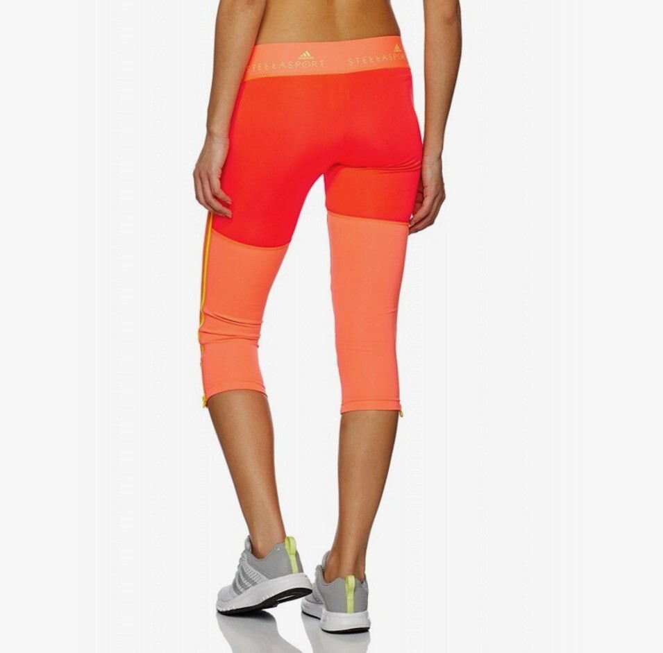 Adidas StellaSport Capri 3/4 Exercise Tights Solar Red Size