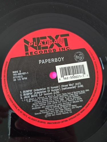 Rare Paperboy Bumpin' (Adaptation Of Humpin') Vinyl Record Single 1993 Next... - Picture 9 of 10