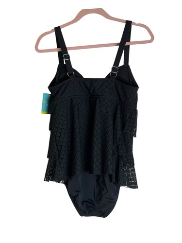 Costume da bagno donna Bal Harbour costume da bagno controllo pancia minimizzatore fianchi taglia 12 nuovo con etichette - Foto 2 di 7