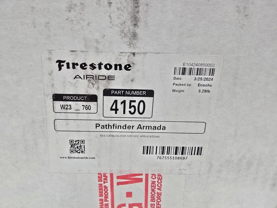 Firestone Rear Air Helper Spring Kit Bracket Air Lines For Nissan Armada 2006-19 Foto 2 de 4