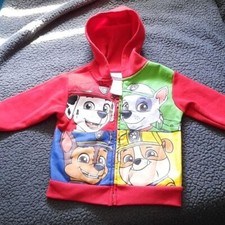 Nickelodeon Boys Red Paw Patrol Zip Up Hoodie Size 2T