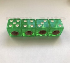 Green Dice 4X Tire Valve Stem Cover Dust Cap Bicycle Car Truck Motorcycle BMX