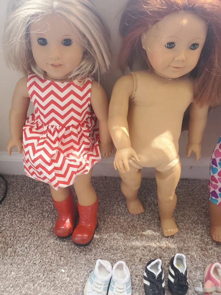 Lote de 3 muñecas Pleasant Company y American Girl con zapatos y ropa. PLS DESCRIPTI Foto 2 de 4