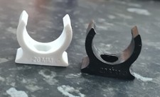 10X 20mm Black/White Pvc U Clip Conduit Push In Saddle