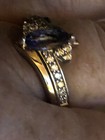 Tanzanite Bypass Ring, Triple A,with zircons — photo 4