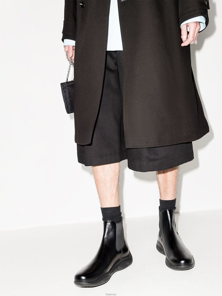 Prada Calzature Uomo Nero Leater Boots Shoes Flip Flop Size Prada Calzature Uomo Nero Leater Boots Shoes Flip Flop Size