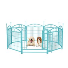 Heavy Duty Metal Dog Playpen   Indoor/Outdoor Foldable Puppy Pen with Doors