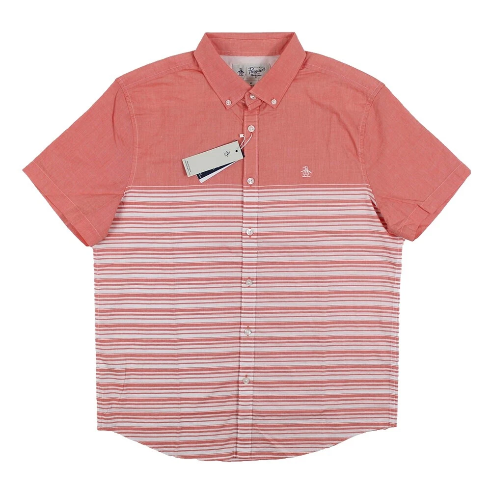 Original Penguin Short Sleeve Casual Button-Down Shirts for Men