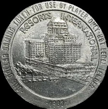 1983 Resorts International One Dollar Gaming Token Atlantic City