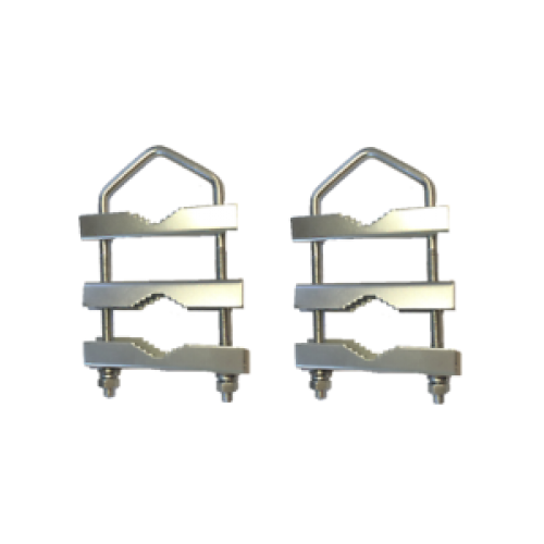 Eseno Satellite Sky dish Post Aerial Antenna Wall Clamp Set. 2pcs 60 x 130mm NEW