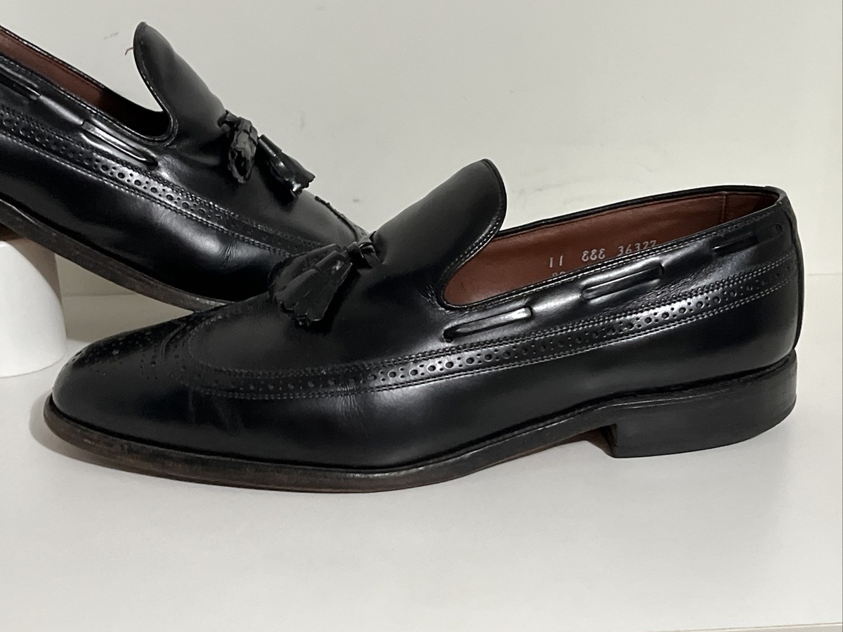 Allen Edmonds Berwick Men 7,5 3E Black Wingtip Tassel Loafer leather Made In USA s-l1200.jpg main image 4