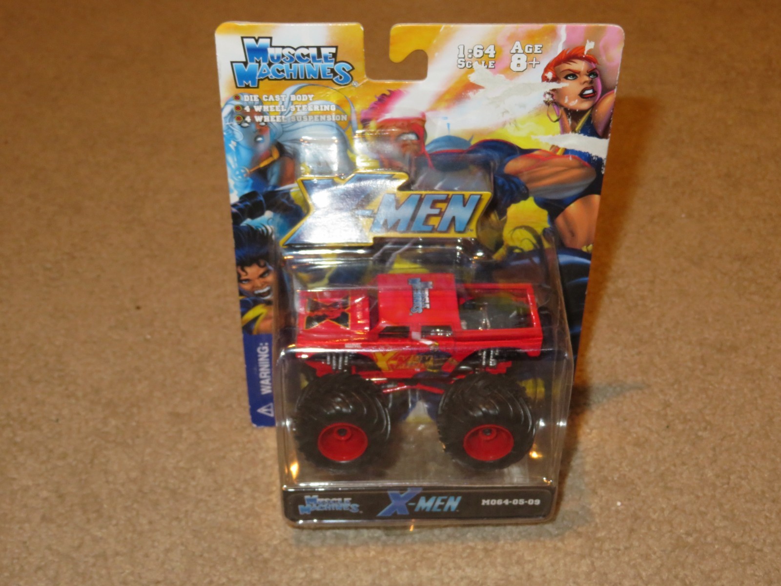 2003 Muscle Machines Monster Truck Samson Red White Blue 1 64 Scale Diecast