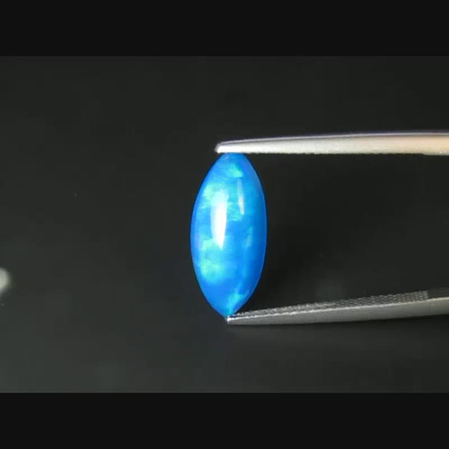 2.24Cts Firing Natural Multi Color Play Blue Opal Marquise Ethiopia Gemstone - Video 1 of 1